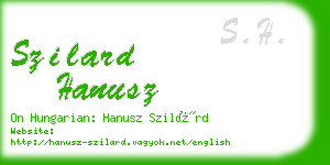 szilard hanusz business card